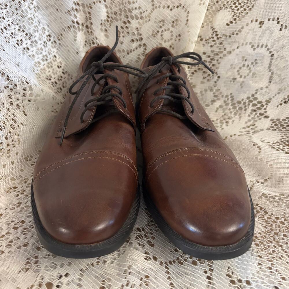 Nunn Bush Men's US 12 M Brown Leather Comfort Gel Derby Shoes